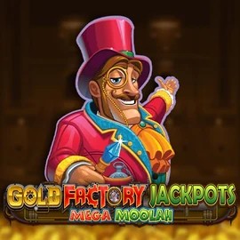 Play the Gold Factory Jackpots Mega Moolah slot by Aurum Signature Studios on Lizaro Casino